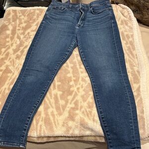 7 For All Mankind Dark Blue Skinny Jeans